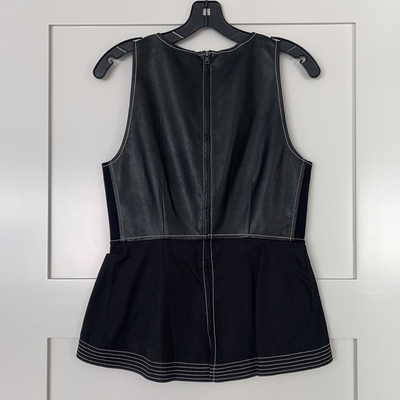 BCBGMaxAzria Faux Leather Peplum Top - Picture 5 of 5